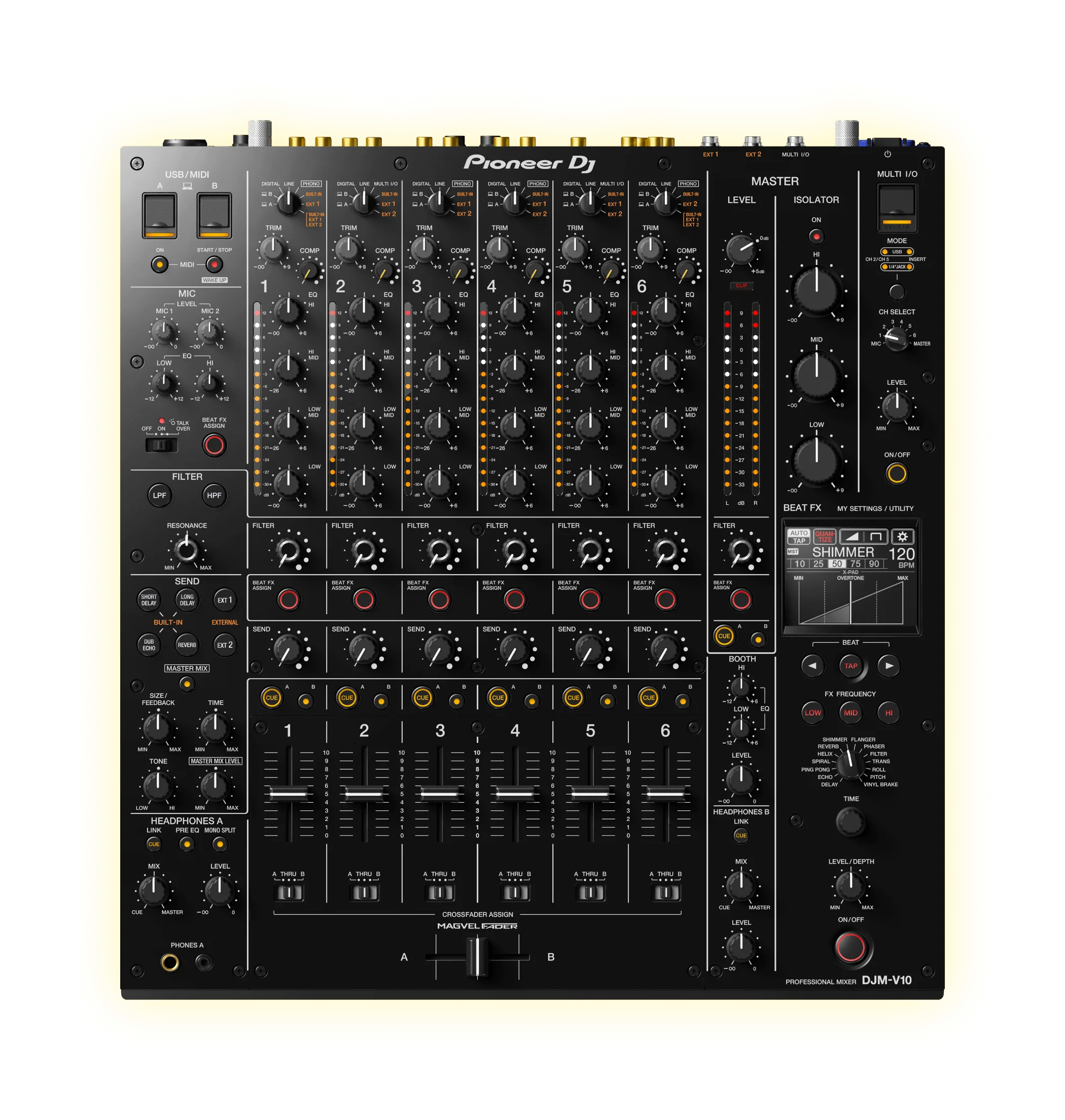 Pioneer DJ presenta DJM-V10, un mezclador de seis canales para DJs premium 1